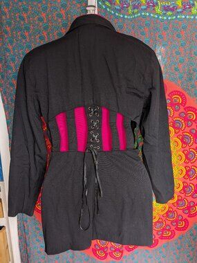 Vtg. Contempo Casuals Lace-Up Back Jacket Sz M *Fundraiser Item*